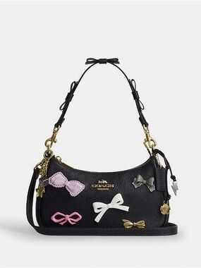 🎀COACH~Teri Shoulder Bag With Bows And Charms